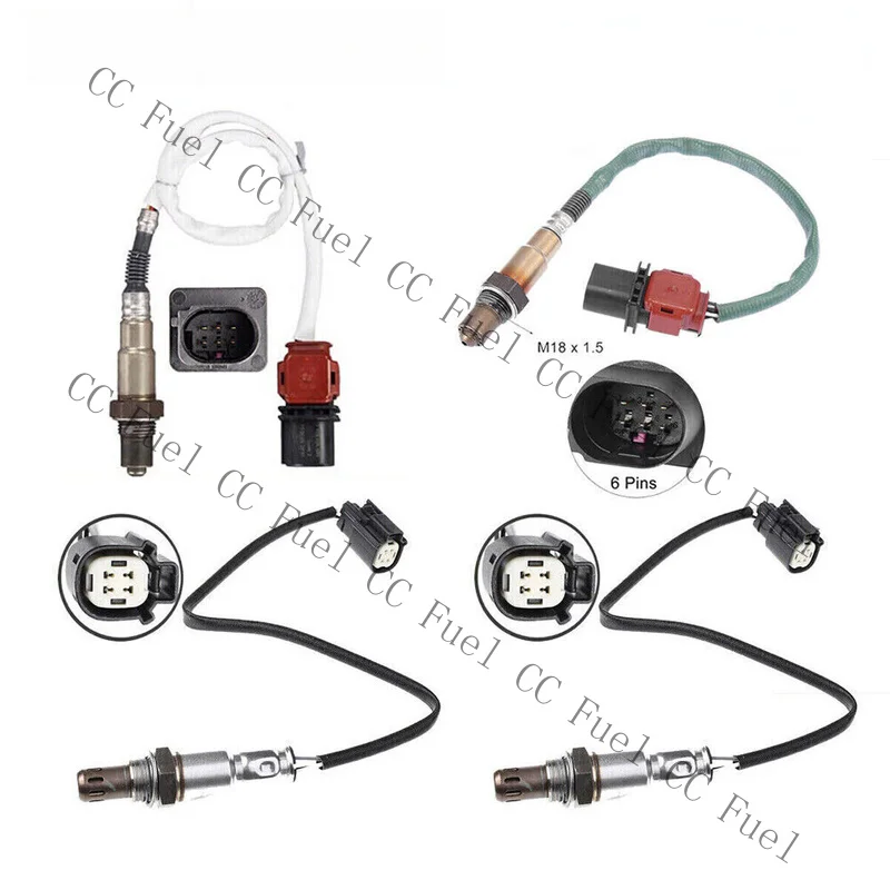 C+ C+ 4Pcs Up  Downstream Oxygen Sensor For 2015-2017 Ford F-150 2.7L V6 Turbocharged