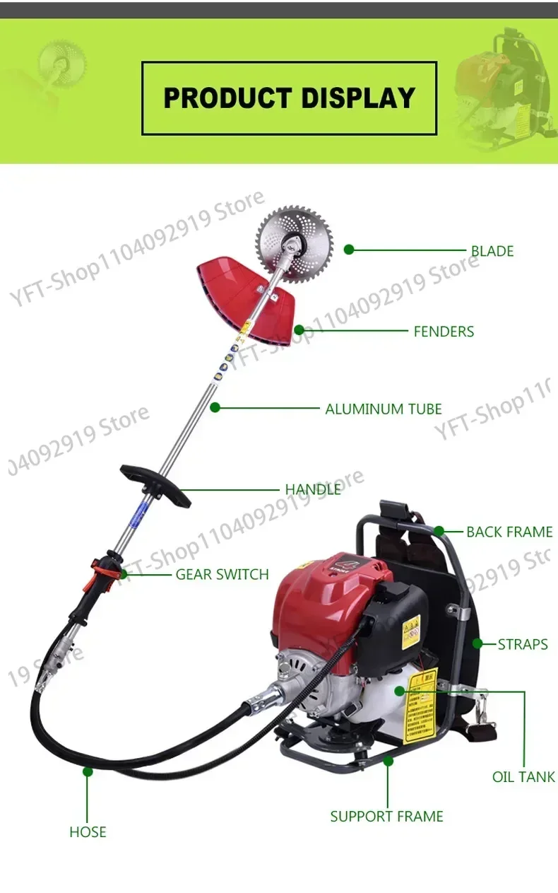 Grass cutting machine Grass Trimmer lawn weeder with 4 Stroke Engine Remove Grass Tree Cutter gasoline Lawn Mower