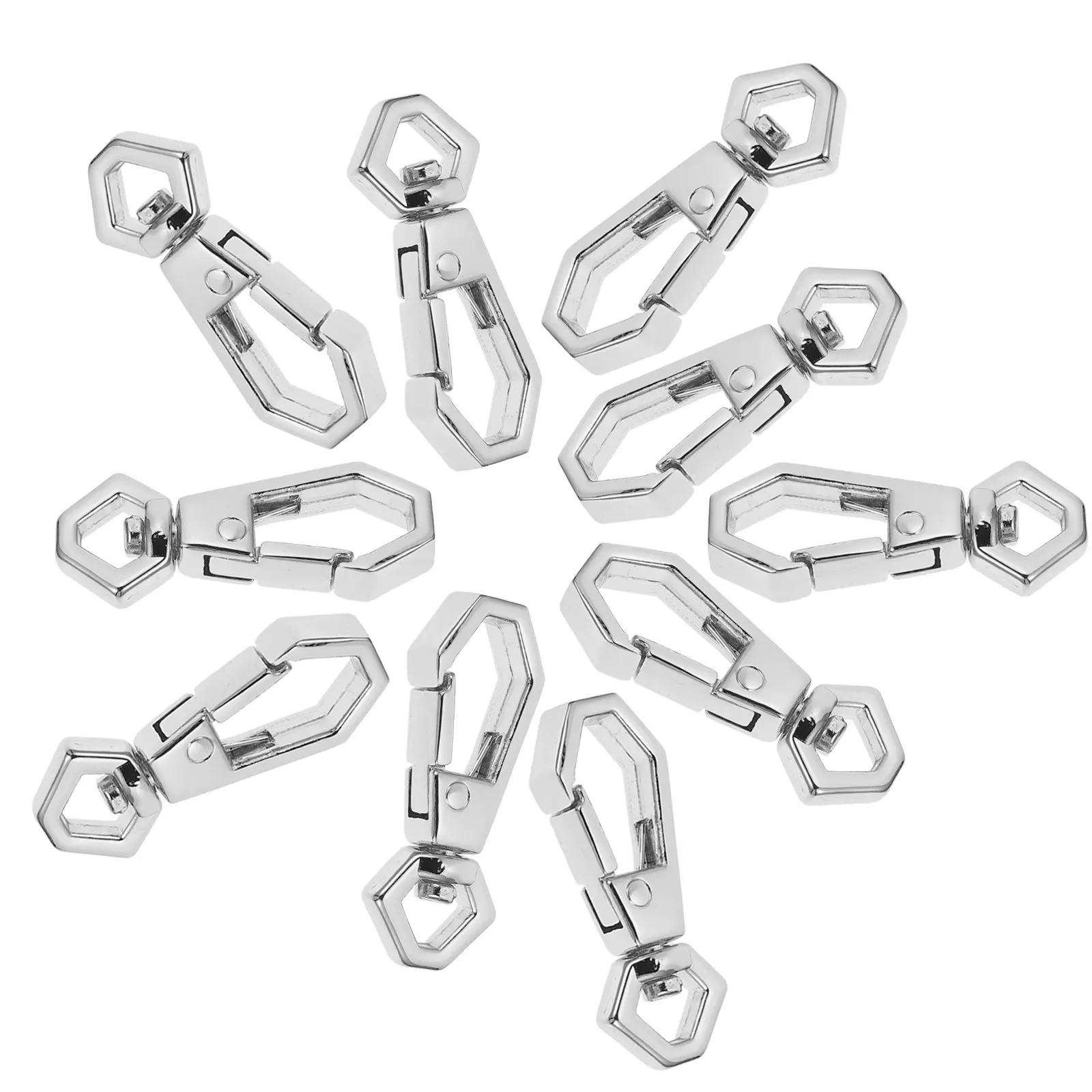 10Pcs Small Hook Buckle Premium Metal Bag Shoulder Strap Connecting Buckle for Dog Collar Luggage DIY Replacement Buckles