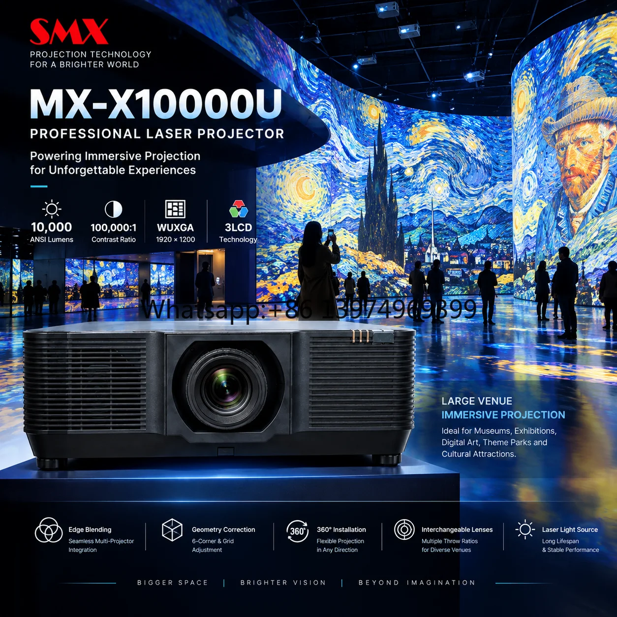 10K Laser Projector Professional for Immersive Installations Seamless Multi-projector 3D Mapping System