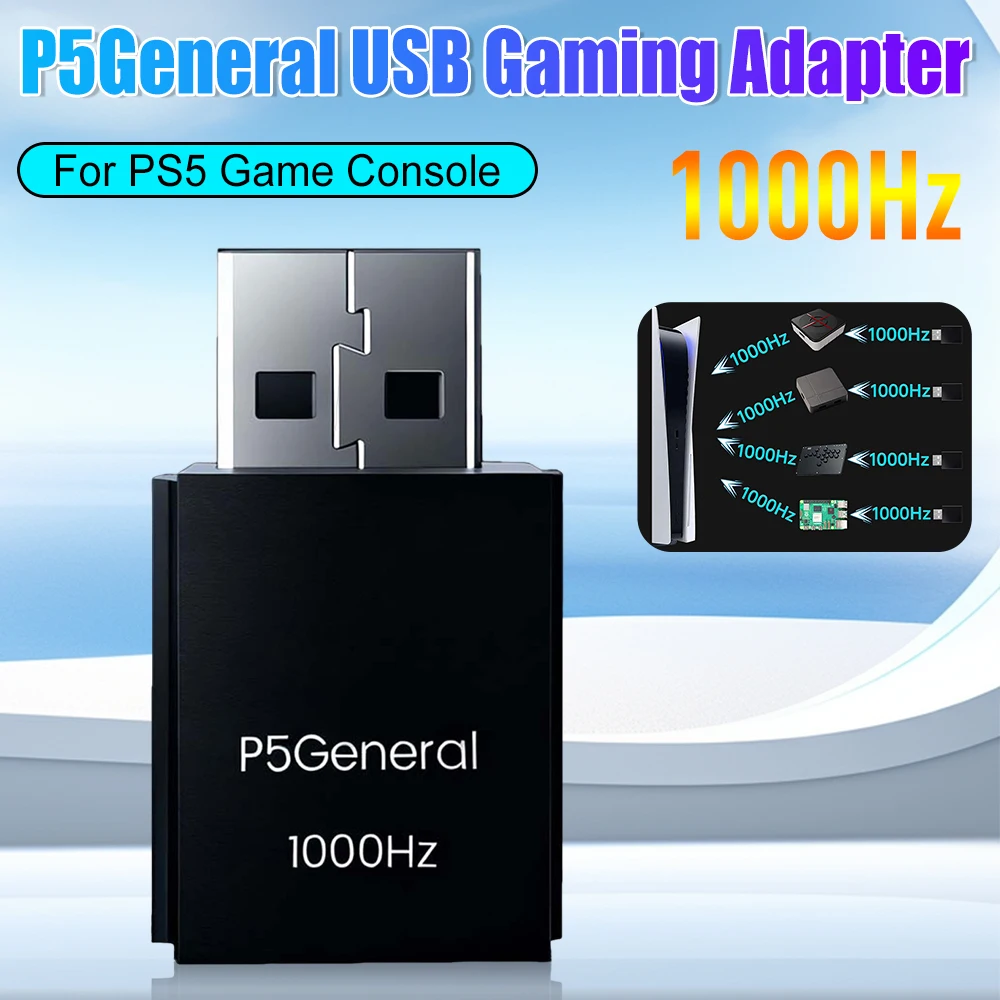 p5general-usb-adapter-1000hz-gaming-converter-ultra-low-lag-game-controller-usb-transmitter-receiver-support-matrix-raspberry-pi