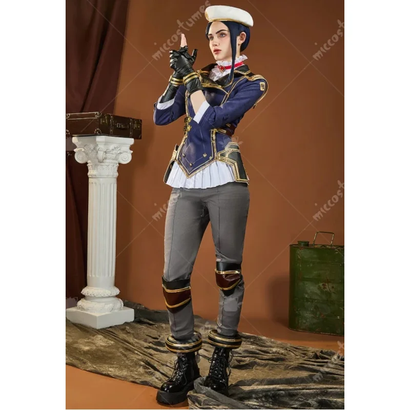 마이카 의류 여성용 게임 의류 코스프레용 셔츠, 모자가 포함된 재킷과 바지, 할로윈 및 크리스마스 파티에 적합