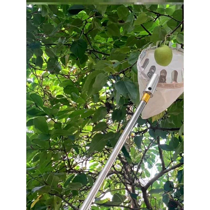 Telescopic Fruit Picker Pole, High Reach Garden Harvest Tool for Multiple Fruits