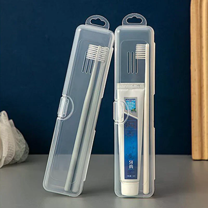 Transparent toothbrush holder, portable toothbrush box, plastic travel toothbrush box, practical travel accessories