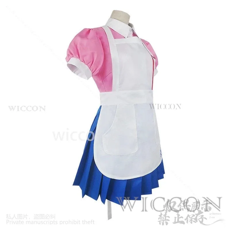 أزياء أنيمي دانغانرونا التأثيرية ميكان تسوميكي زي الخادمة زي المرأة الفتيات فستان لوليتا الباروكات لجميع القديسين عيد الميلاد تخصيص FB #4