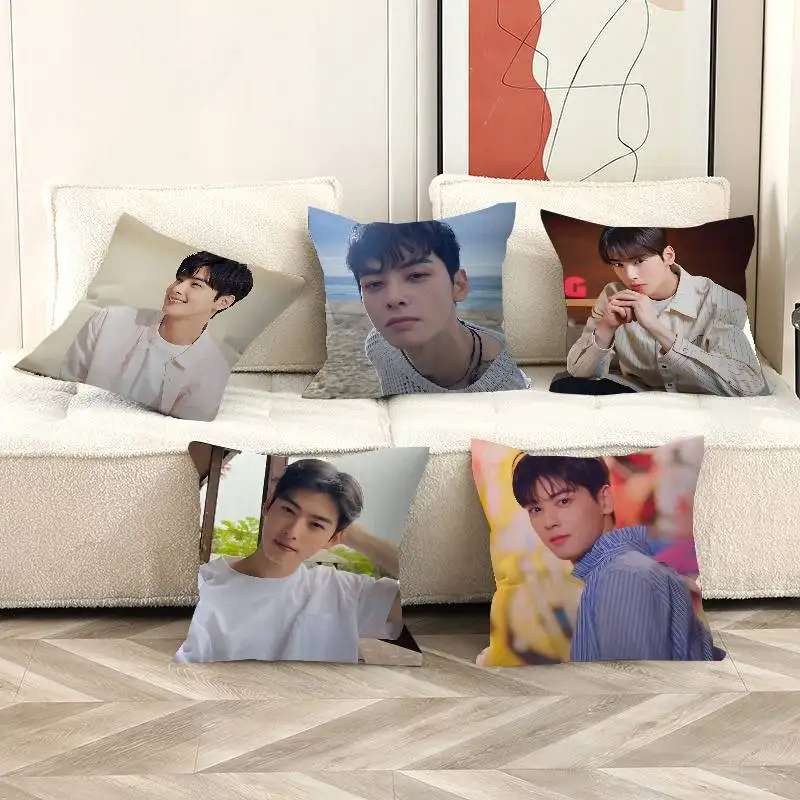 Kpop A-Astro Cha Eun Woo Personalized Pillow Dust Cover Bedroom Kids Party Decoration Pillowcase Birthday Children Gift