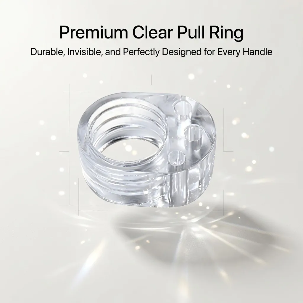 Punch‑Free Suction Cup Window Stopper Transparent Anti‑Collision Bumper Pad Protector for Broken‑bridge Aluminum Window Handle