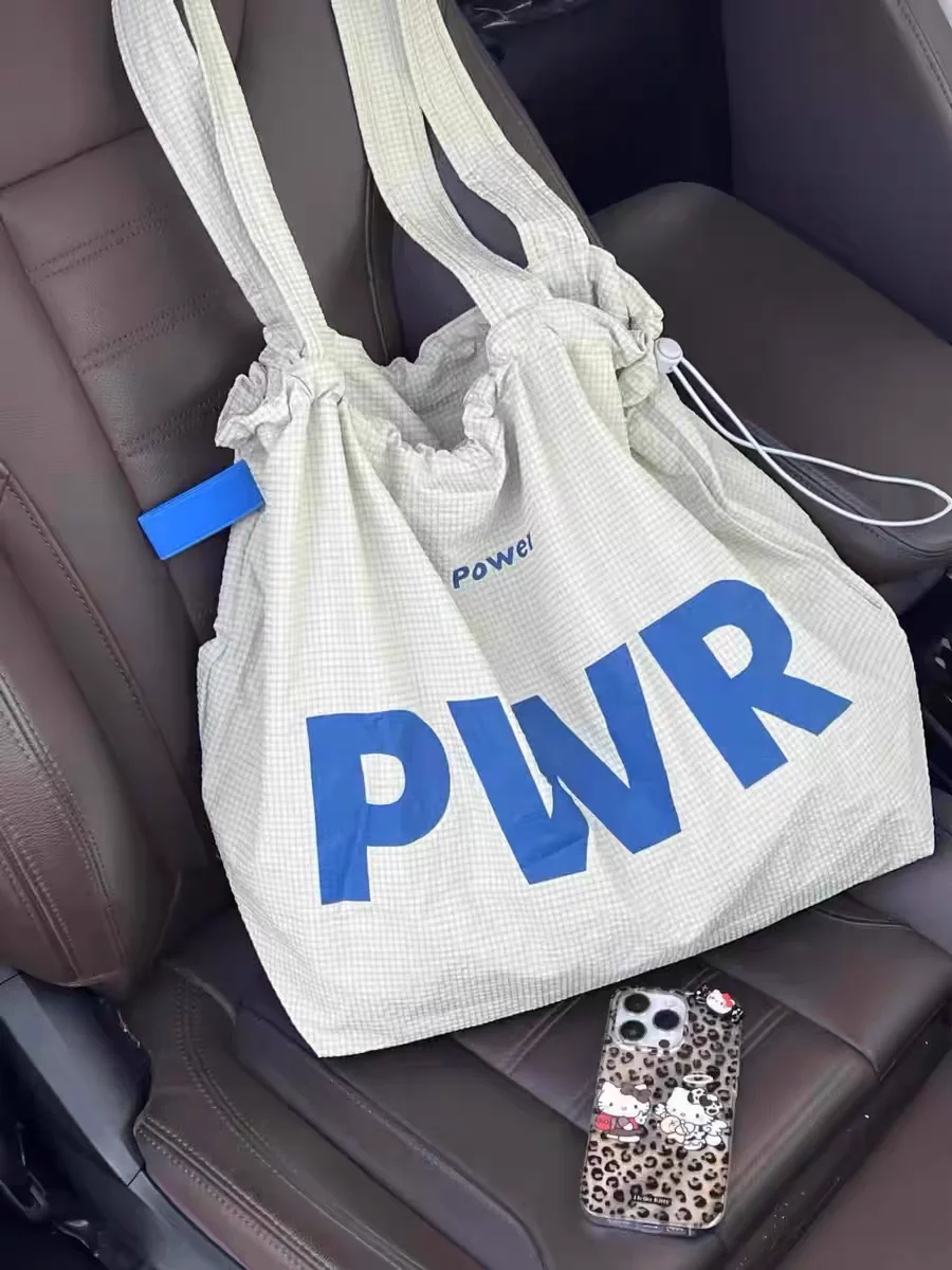 

ZAZL2025 Новая летняя водонепроницаемая нейлоновая японская сумка-тоут Dstring, пригородная сумка, большая вместительная сумка на одно плечо