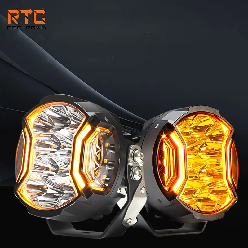 

RTG Off-road Car Auxiliary Lights 5Inch 58W White Amber A-pillar Front Bars LED Light Lights