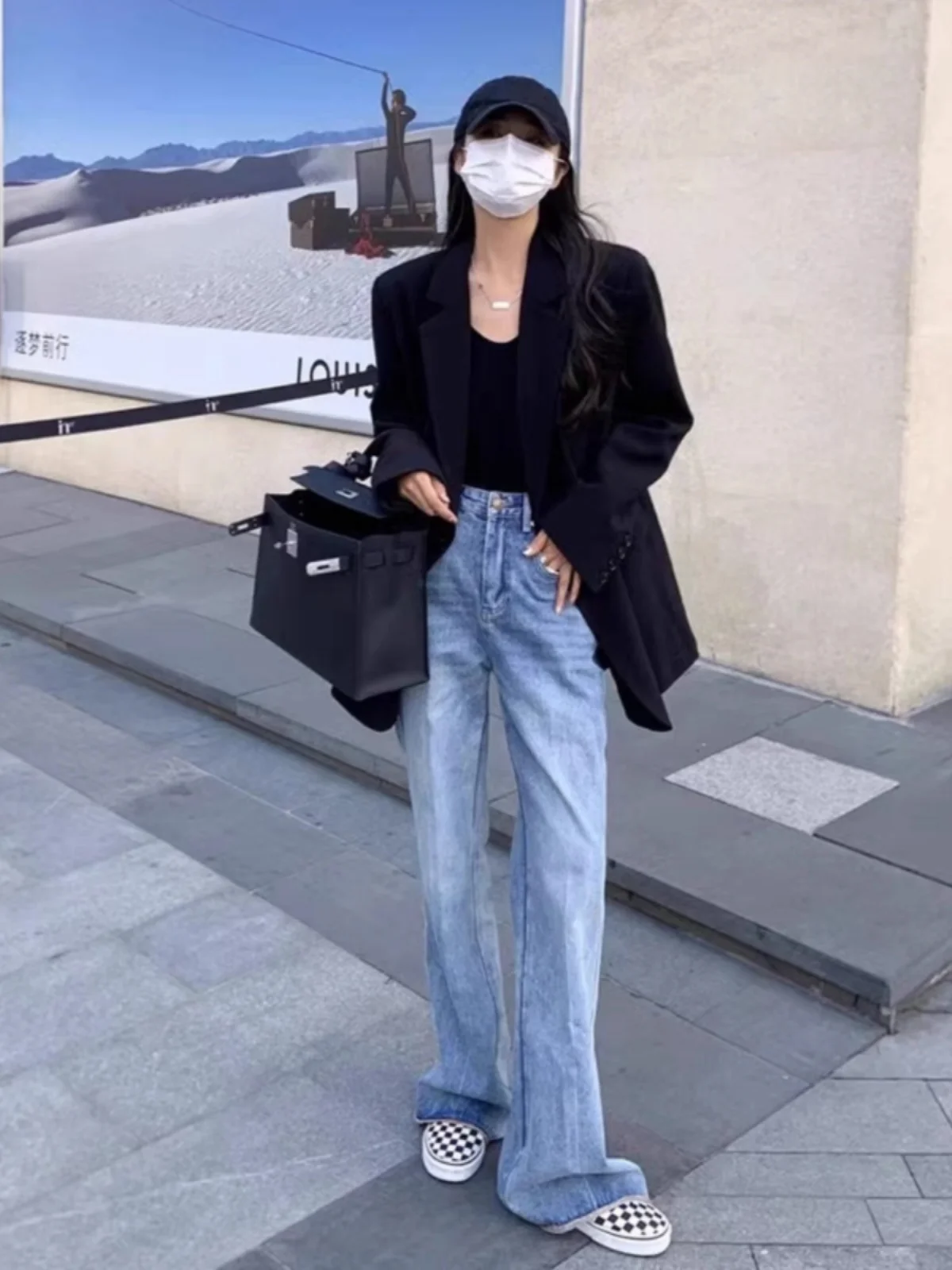 

Women"S Outerwear Overcoat Female Blazer Mujer Collar Crop Women Korean Chic Single Button Suit Coat Elegant Sports Casual