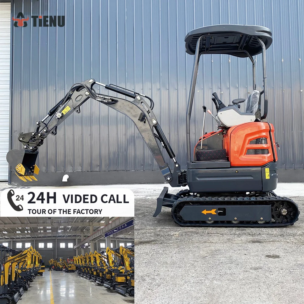 China 2000kg Mini Excavator CE EPA Engine New Crawler Digger Compact Home Small Excavator Attachments 2 Ton