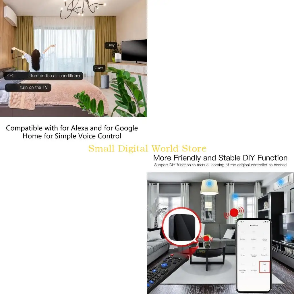 

77UB Universal IR Remote Control for Alexa Googles Home Voice Control