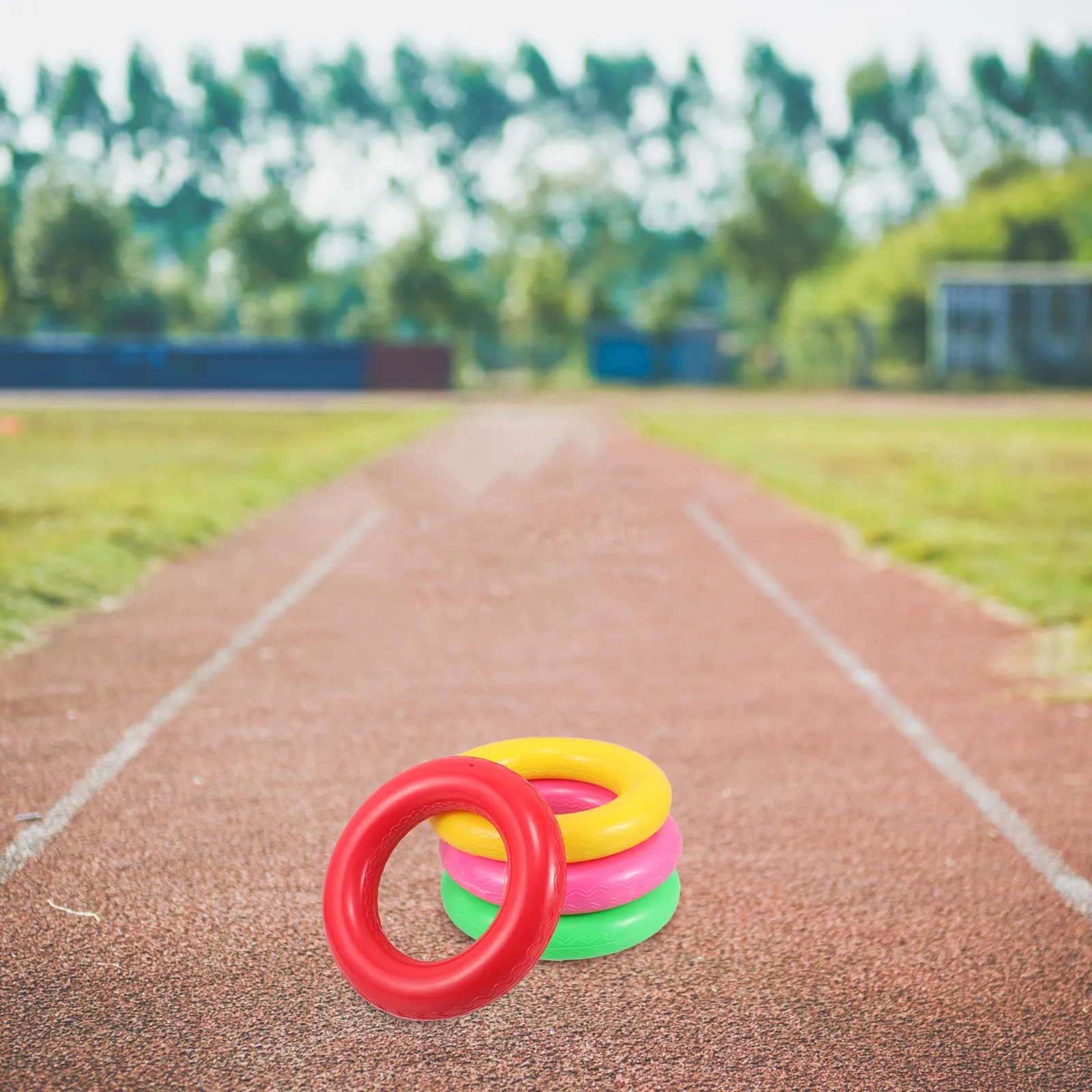 4 قطعة حلقات مرحل للأطفال مضادة للانزلاق آمنة وممتعة نشاط رياضي يعزز التنسيق الجماعي والتدريب المدرسي وألعاب الحفلات الكرنفالية #2