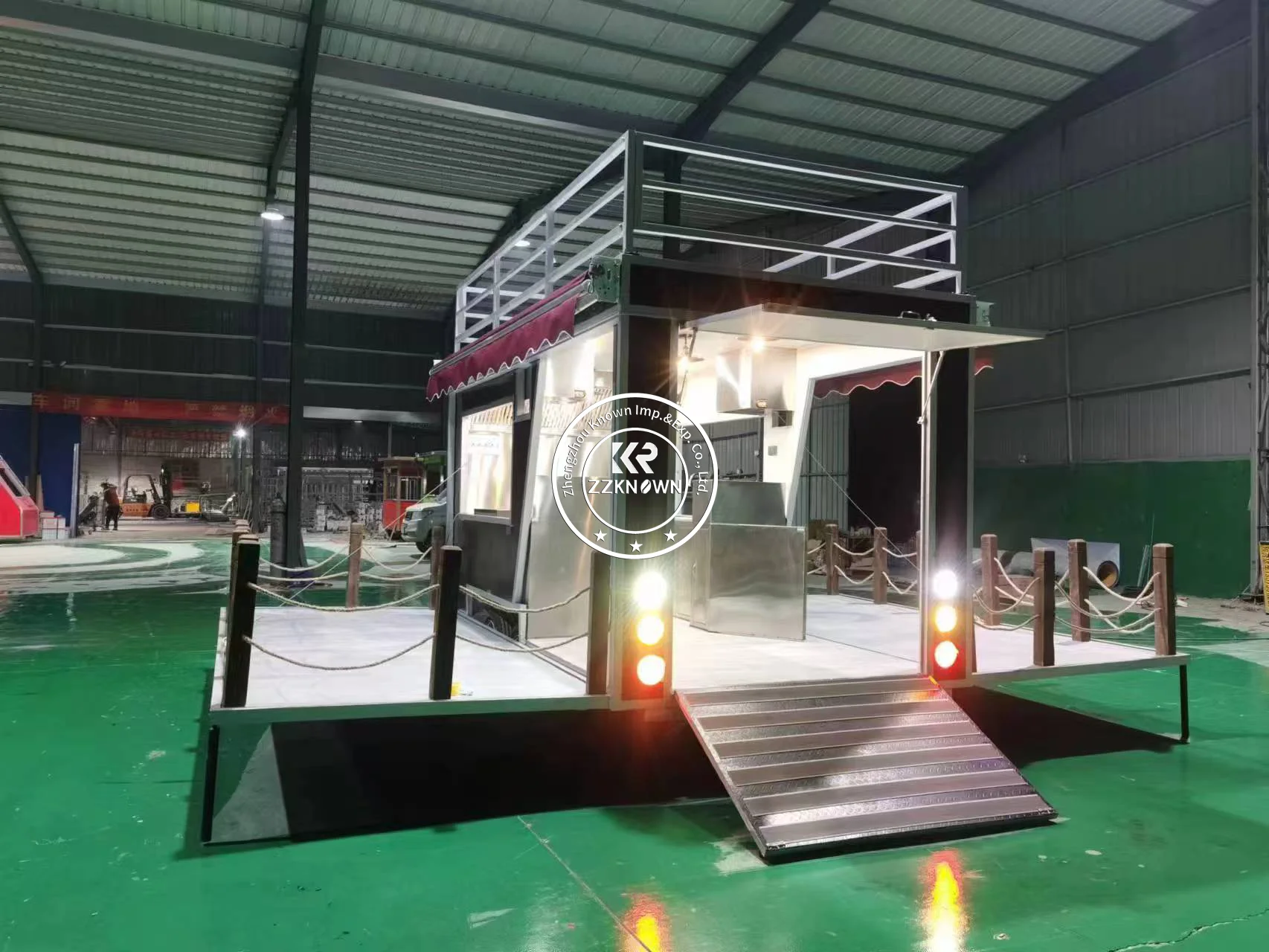 20ft مقطورة الغذاء المتنقلة البيتزا عربة خدمة الطعام كشك مقهى شاحنة الآيس كريم مع مطبخ كامل الولايات المتحدة للبيع