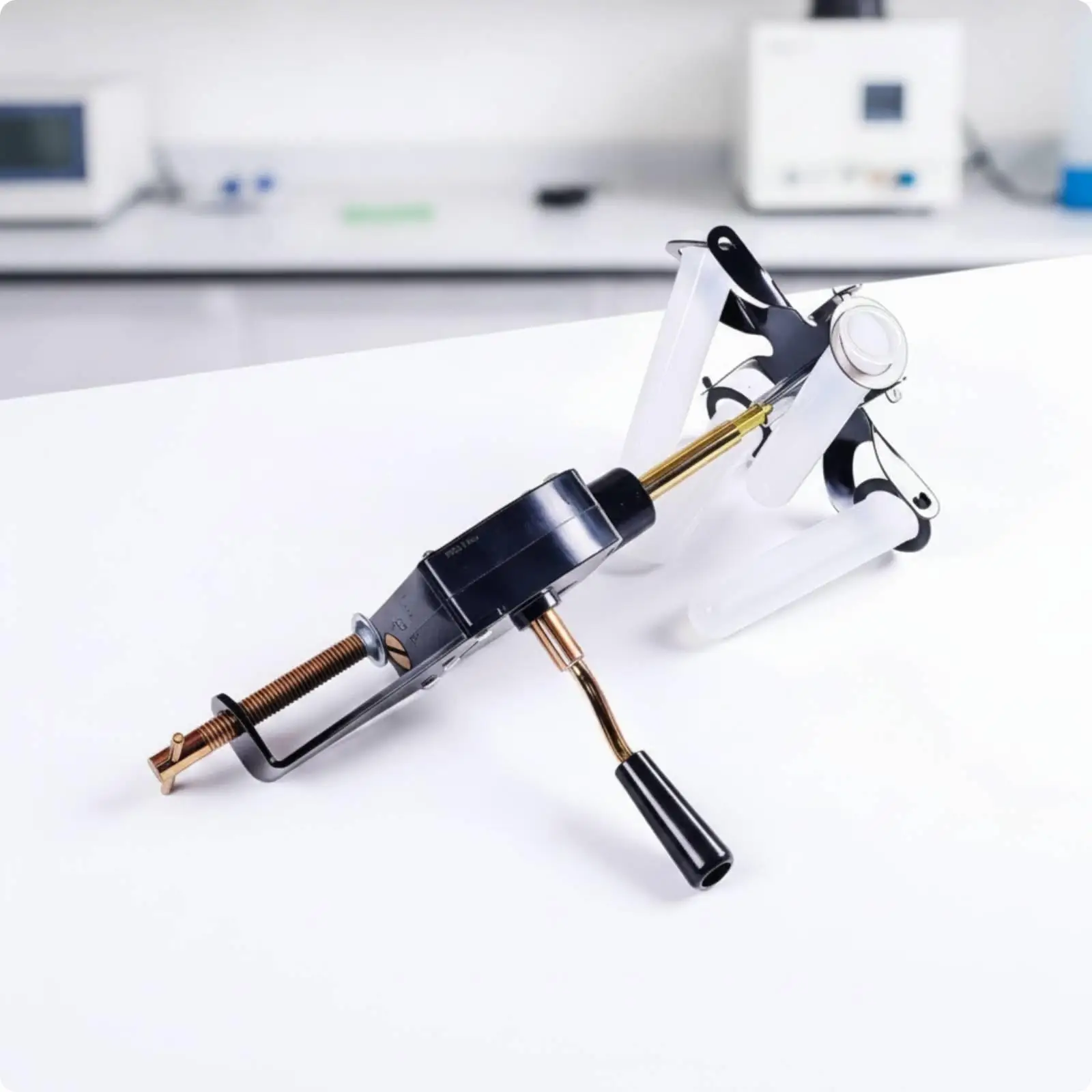 Hand Operated Lab Centrifuge Machine with Clamp on Base for Classroom Physics Experiments Standard 10cm Test Tubes