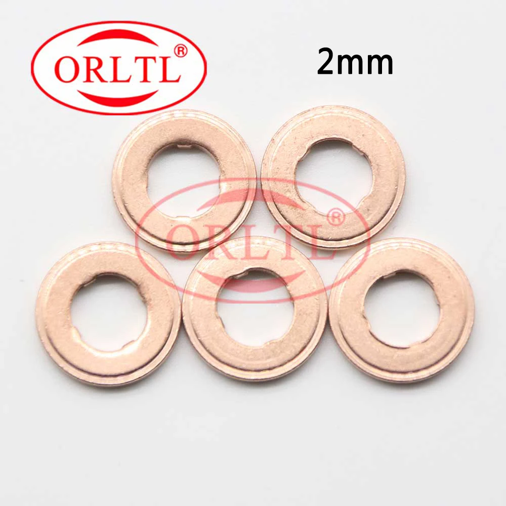 

100 pcs 7x15mm Thickness 2mm Common Rail Injector Nozzle Copper Washer Gasket For Fuel Diesel Injection Sealing Repair Parts