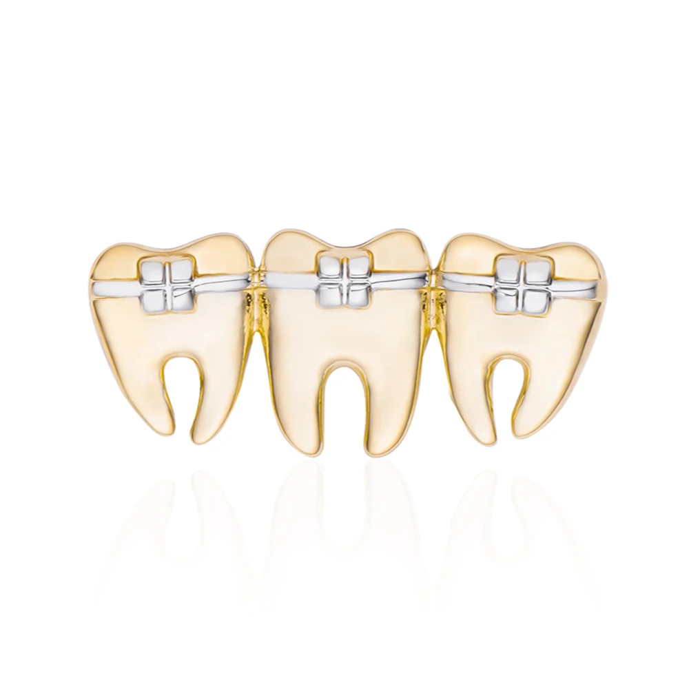 Catuni Teeth Orthodontic Dental Pin Brooch Medicine Badge Lapel Backpack Exquisite Jewelry Gift for Dentist Doctor Nurse Student