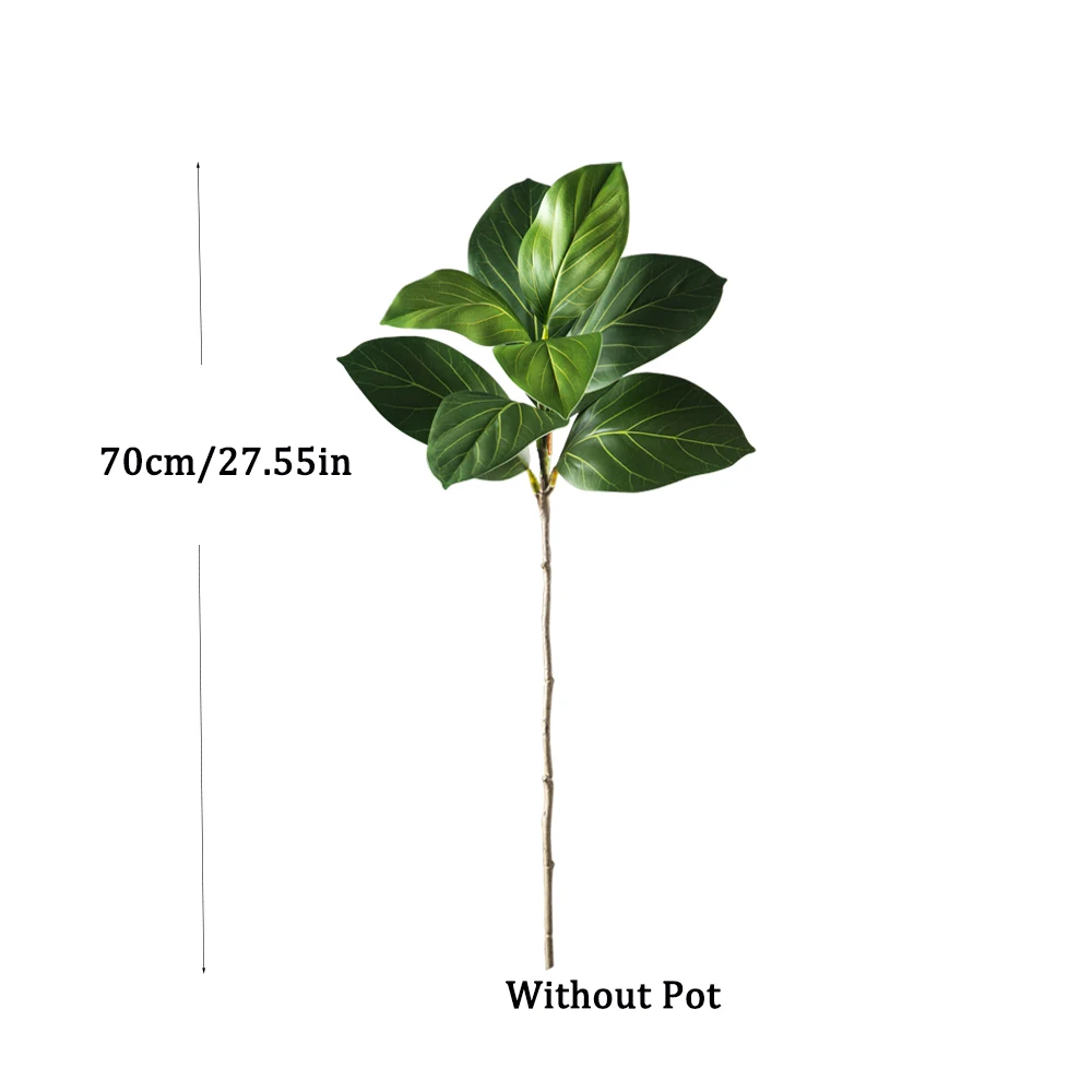 70-130 cm große künstliche Ficus-Pflanzen, künstlicher Maulbeerbaum, tropische Eichenblätter, künstliche Ficus-Plastikpflanzen für Haus- und Gartendekoration – Detail 6