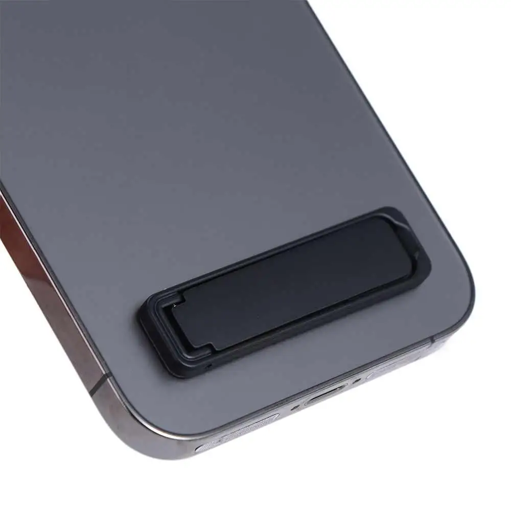Supporto da tavolo Flip Cover in metallo stile carta Supporto per smartphone Staffa per telefono pieghevole Adesivo posteriore per telefono Supporto per telefono cellulare