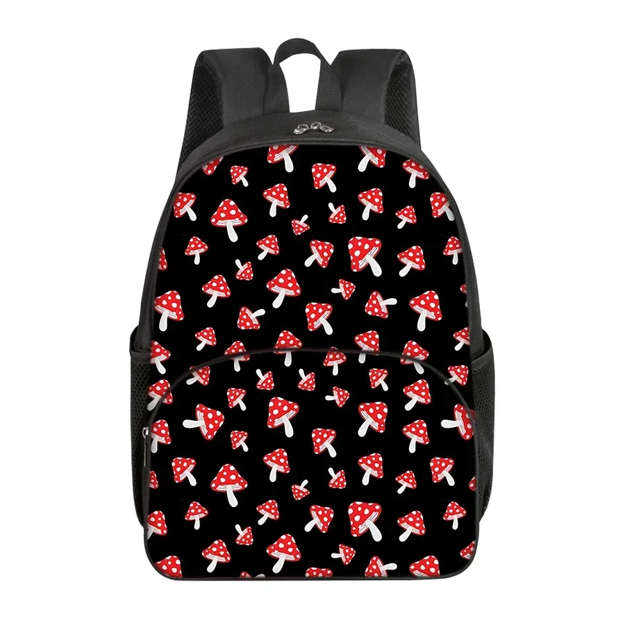 

Mushroom Pattern Round Front Pocket Backpacks for Boy and Girls Best Gifts 3D Cartoon School Backpack for Children Bag
