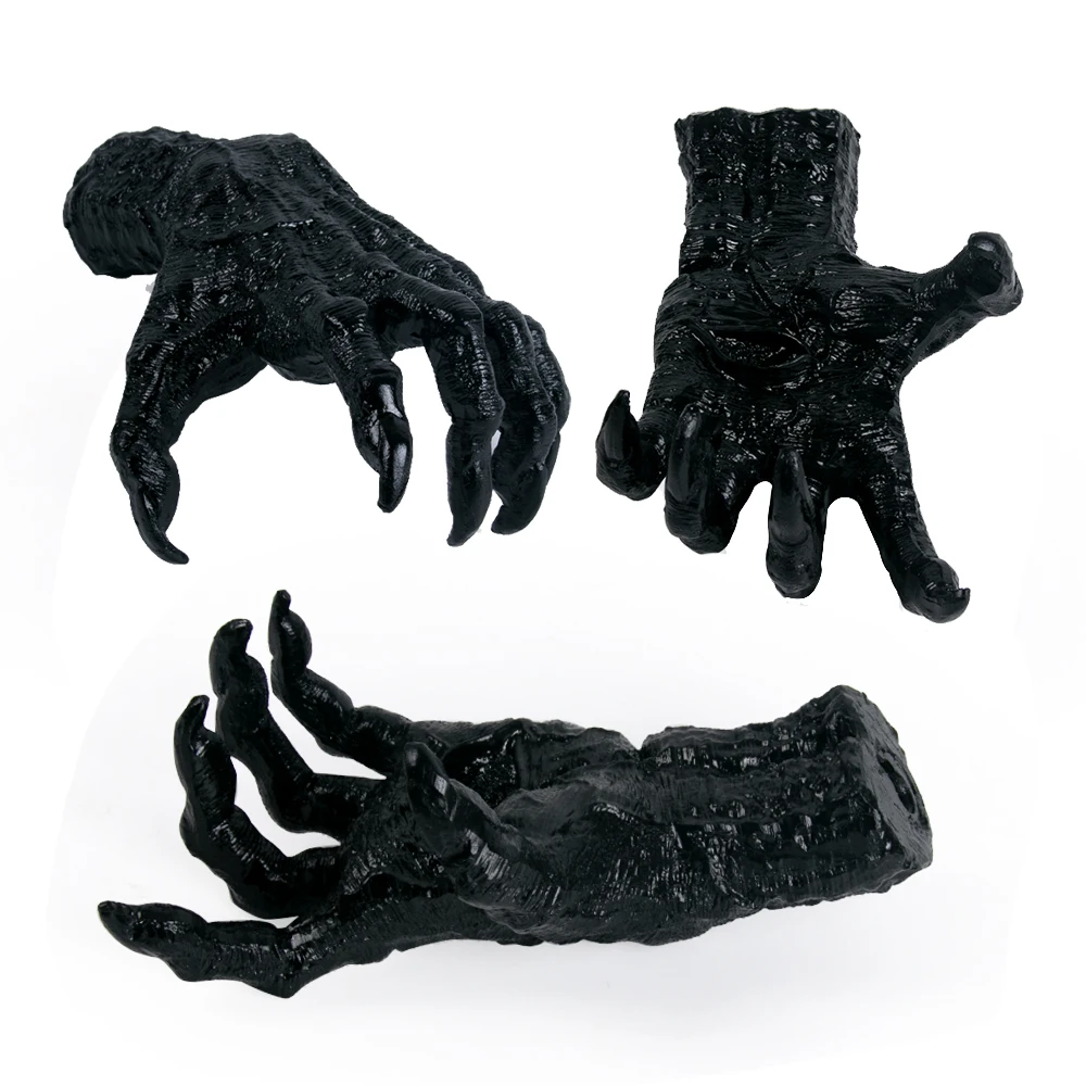 Black Witch's Hand Horror Ghost Hand Gothic Halloween haunted house Prop wall Hanging Ornament Devil's Claw Hooks Display Rack