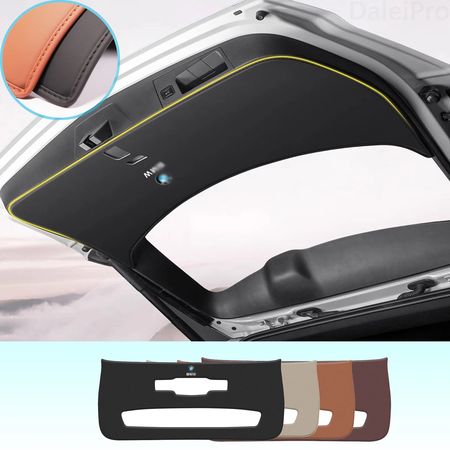 For BMW X1 F48 2016 2017 2018 2019-2022 Car Liftgate Protection Mat Rear Trunk Protection Cover Anti-kick Leather Decoration Pad