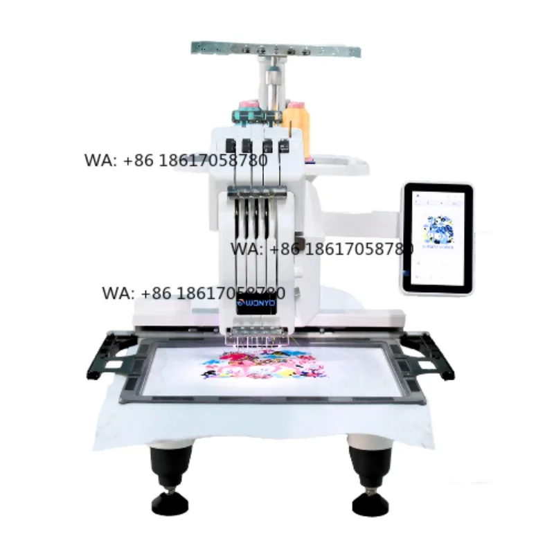 For NEST4 Single Head 4 Needle Computerized Embroidery Machine New Easy Operate Area 360*260mm Custom Logo Patch Small