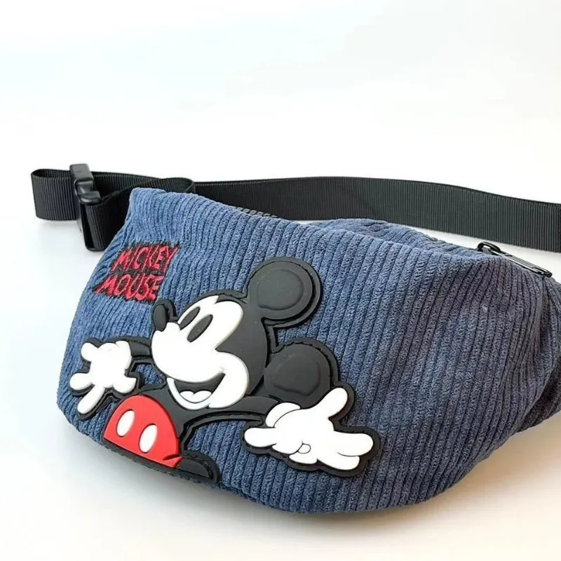 Disney Mickey Shoulder Bag Crossbody Bag  Small Waist Bag, Backpack Phone Bag  Anime Cute Mini gir boy Corduroy Fabric