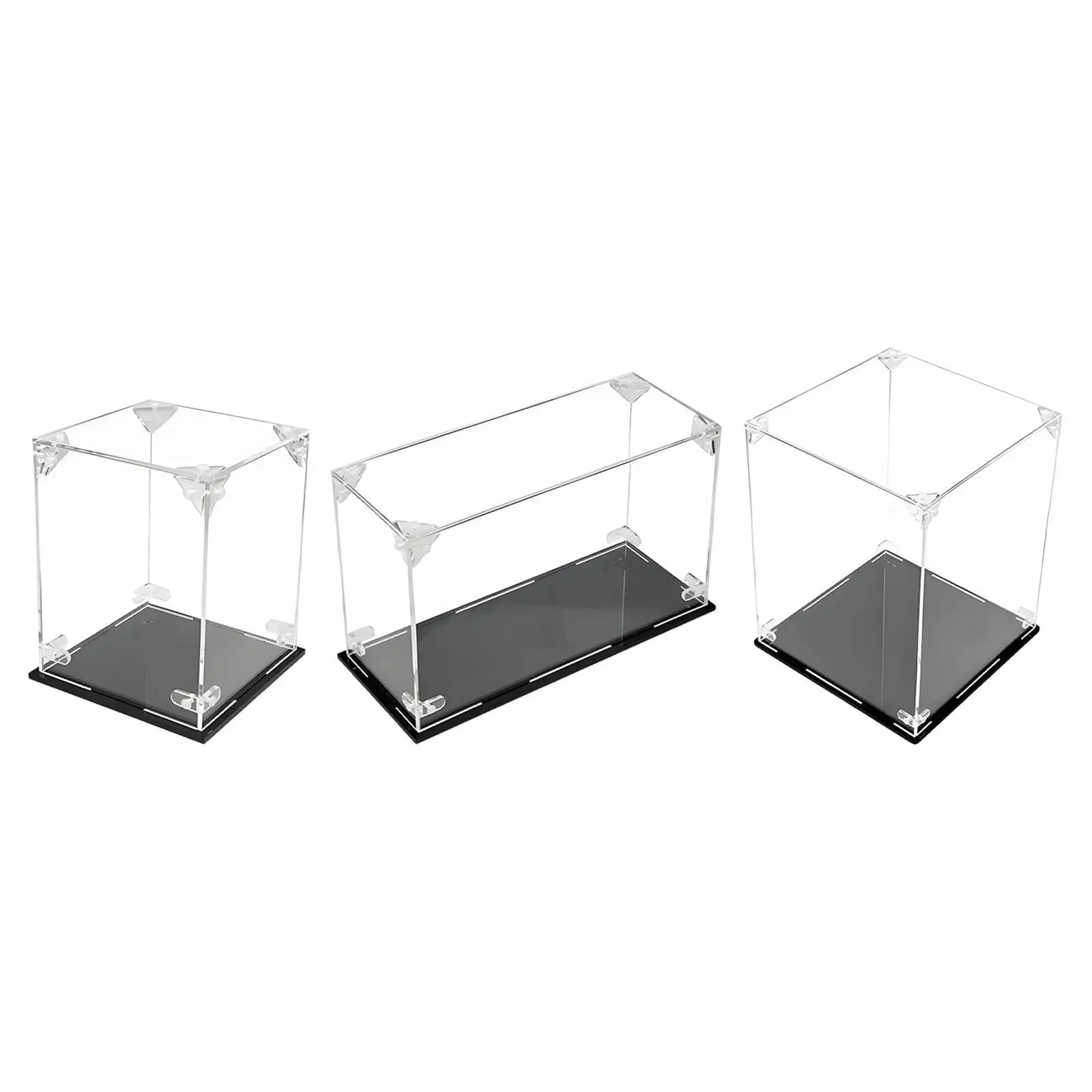 

Acrylic Display Case Countertop Clear Display Box Assemble Display Box Storage Organizer for Dolls Action Figures Collectibles