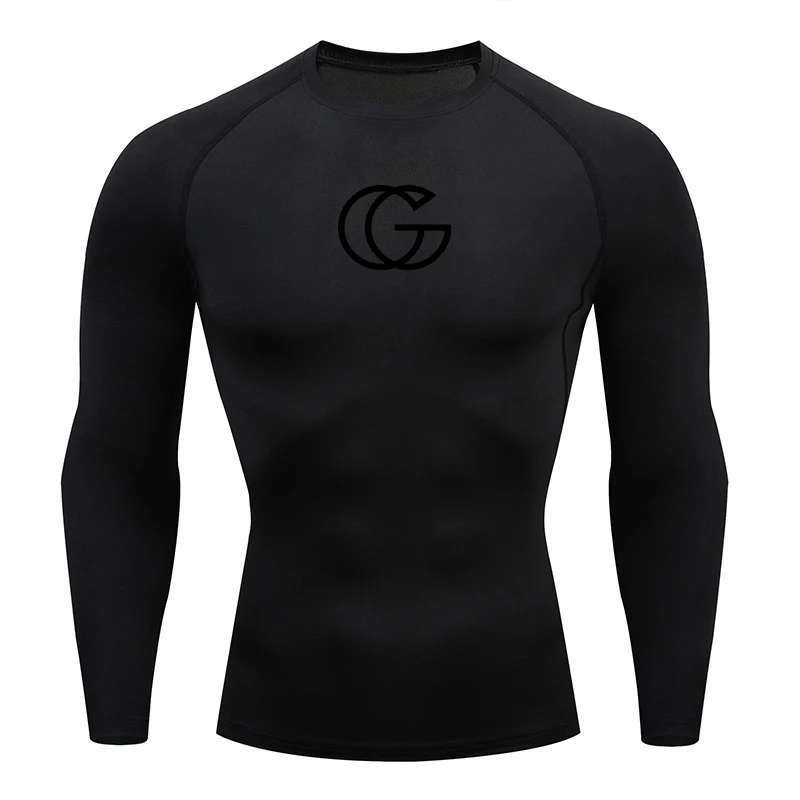 Men Running Compression T-shirt Long Sleeves Sport Tees Gym Fitness Sweatshirt Male Jogging Tracksuit Homme Athletic Shirt Tops