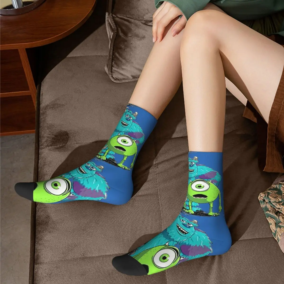 Fashion Men\'s Socks Crazy Monsters Inc University Sullivan Boo Sock Polyester Graphic Women\'s Socks Spring Summer Autumn Winter