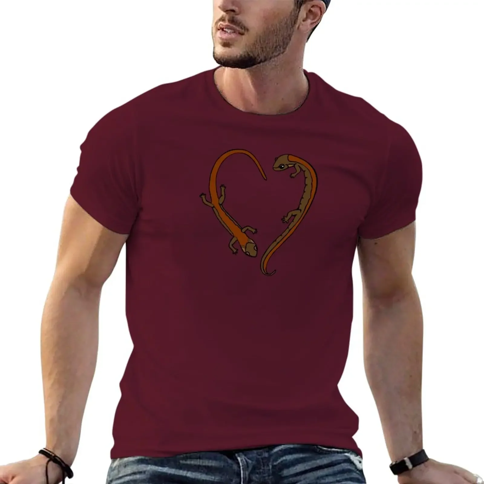 

New Salamander Love T-Shirt sports fans customizeds hippie clothes essential t shirt tee shirts for men