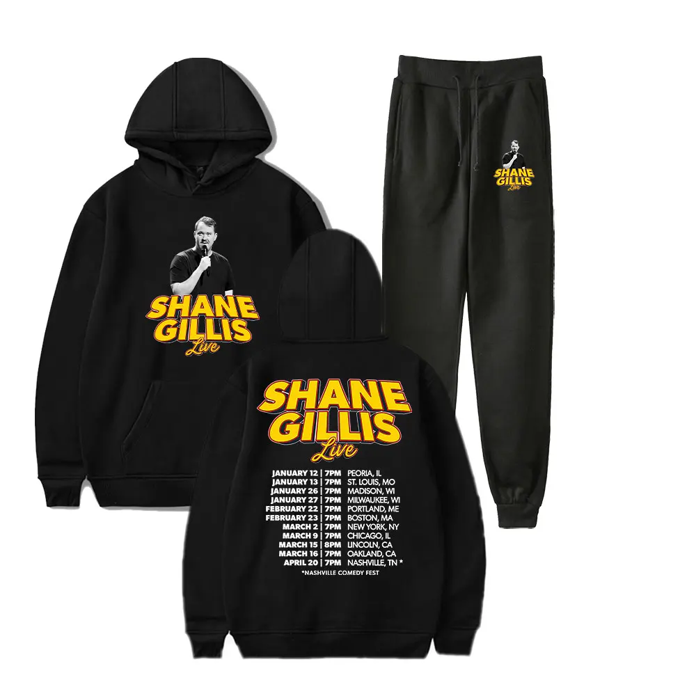 Shane Gillis 2024 Tour Vintage 90s PULLOVER HOODIE Merch Hoodies Set Men Women Hoodies Pants Two-Piece Jumpsuits Clothes