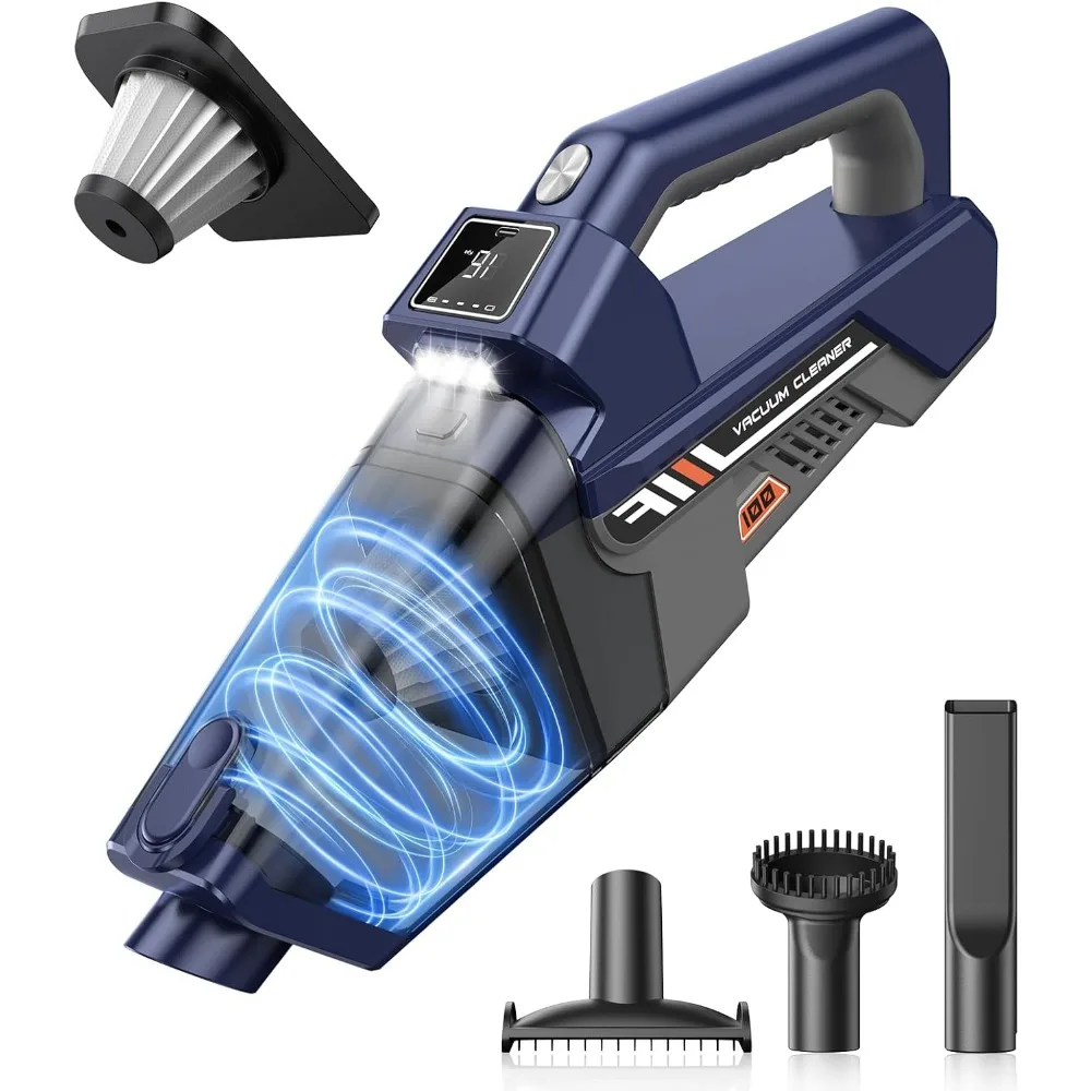 

Ручной беспроводной пылесос JONYJ, мощный автомобильный пылесос 16000 PA, портативный ручной пылесос со светодиодной подсветкой и мульти-