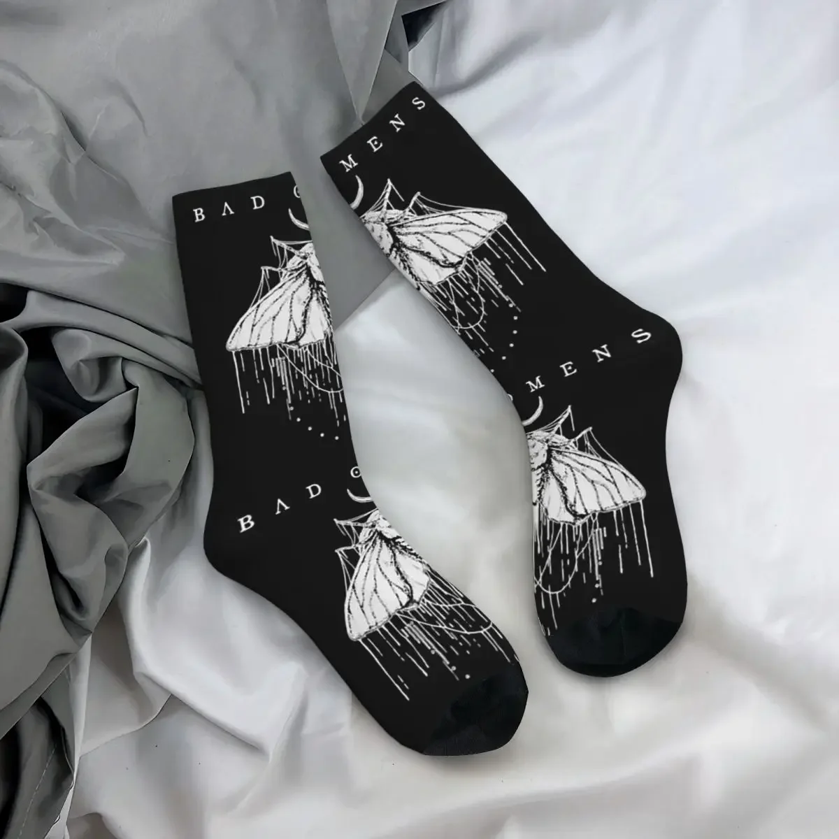 

All Seasons Crew Stockings Bad Omens Noah Flannel Rock Music Socks Funny Long Socks for Men Women Valentine's Day Gifts
