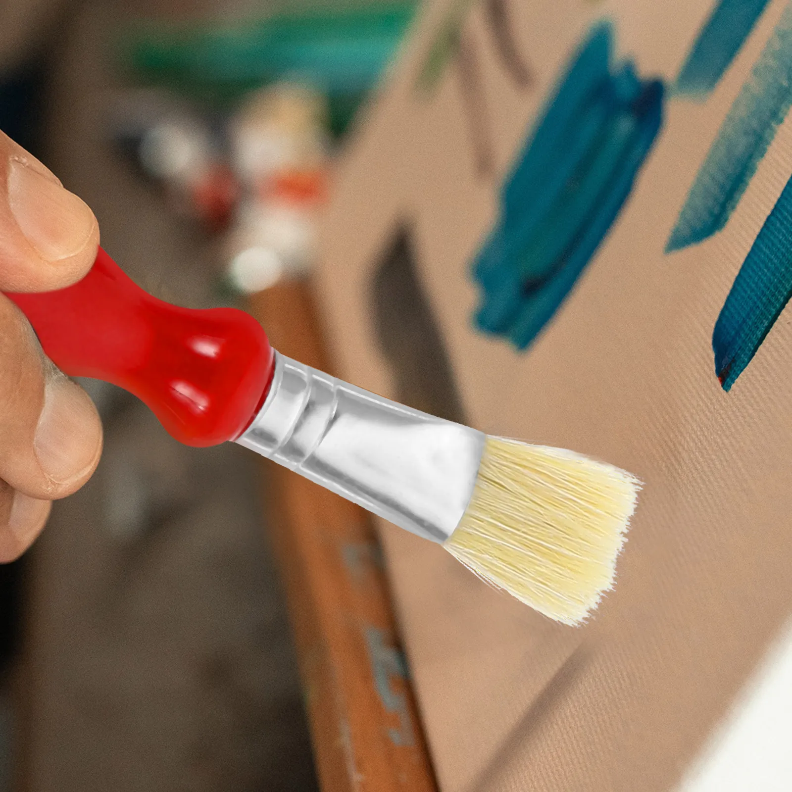 6 Pcs Oil Painting Pig Brush Wash Brushes Writing Craft Childrens Plastic Bulk Toddler