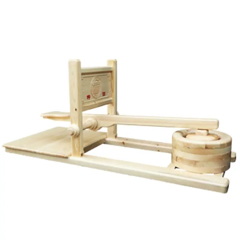 Solid wood foot pedal type pestle and mortar pounding rice kindergarten display teaching aids and props