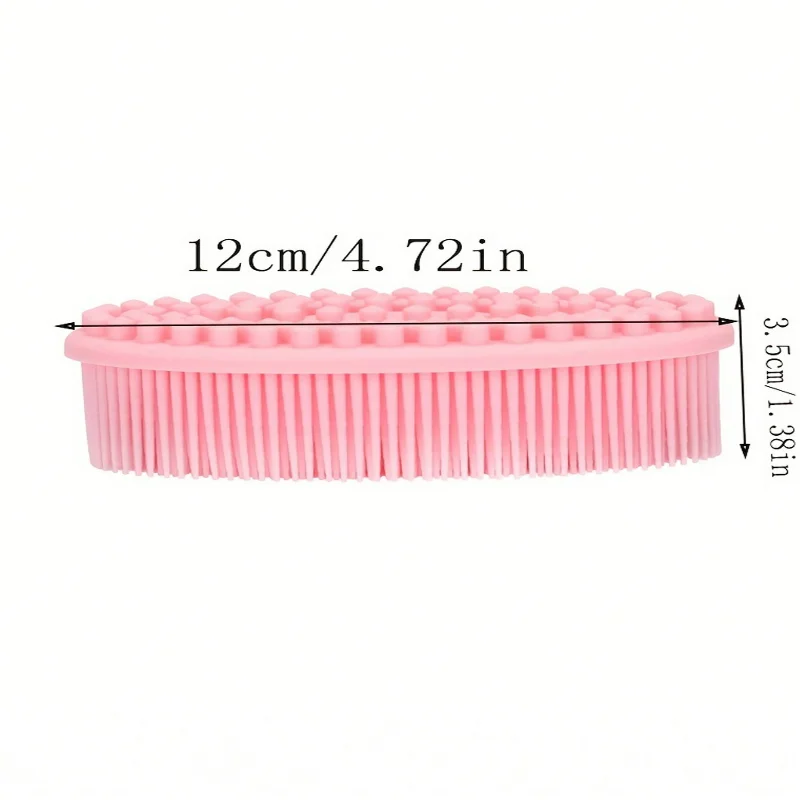 1pc Silicone Shower Scrubber, Exfoliating Body Cleansing Brush, Suitable For Shower & Bathroom & Toilet, Good Foam, Long-lasting