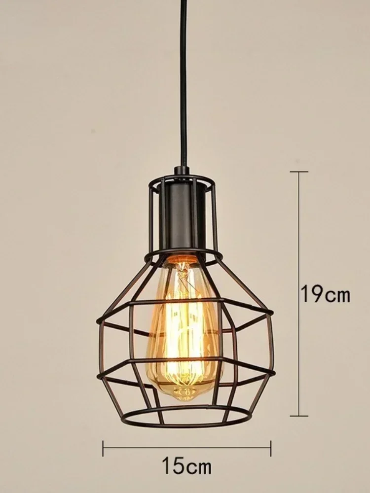 

Retro Iron Industrial Pendant Lights Dining Room Restaurant Kitchen Hanging Lamp Loft Vintage Simple Bedroom Bar Pendant Lamps