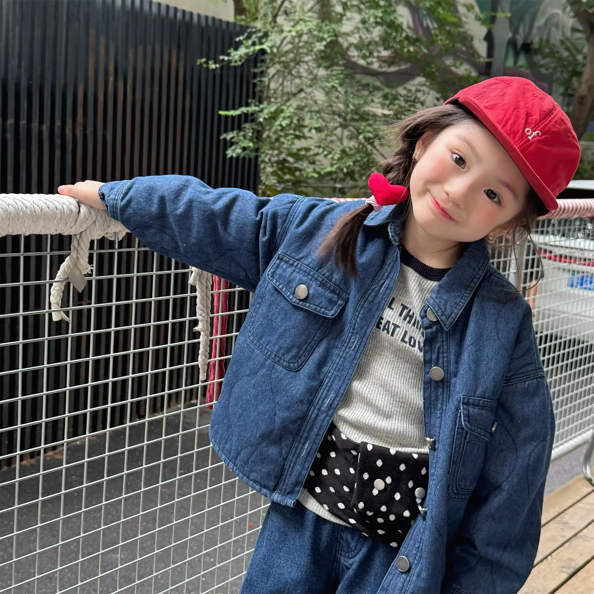 

2025 Winter New Children Long Sleeve Denim Coat Cotton Girls Padded Jacket Fashion Kids Boys Casual Striped Coat Baby Clothes