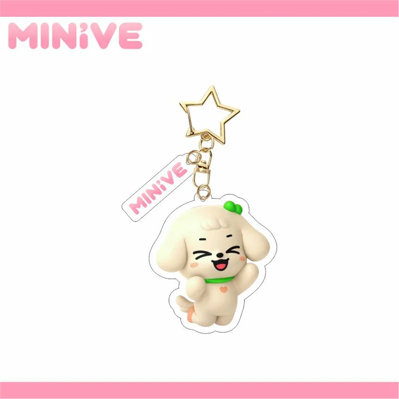 Korean Girl Group IVE Cartoon Acrylic Key Chain Creative Trend KPOP Idol Peripheral WONYOUNG YUJIN REI Key Ring PendantWholesale