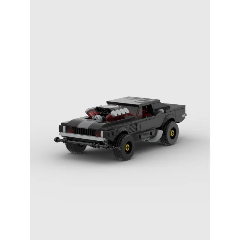 Black Classic Car Cyberpunk Building Blocks MOC M03230 Racing Vehicle Ornament Model Supercar Creative Garage Boys Kids Toy Gift