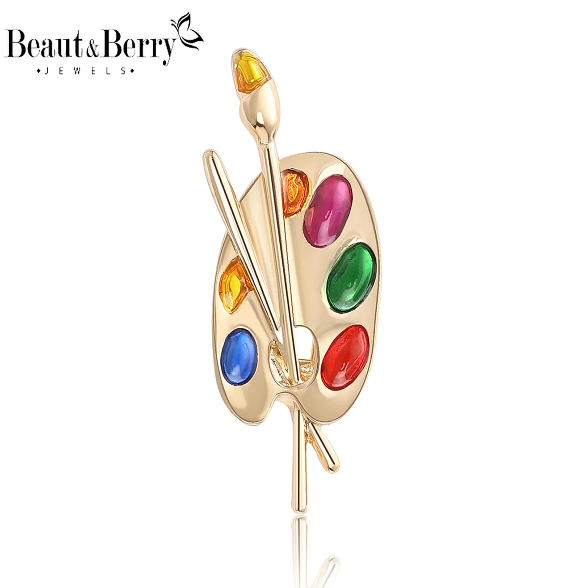 

Beaut&Berry Enamel Palette Brooches for Women Creative Pins Friends Party Gifts Banquet Jewellery Accessories