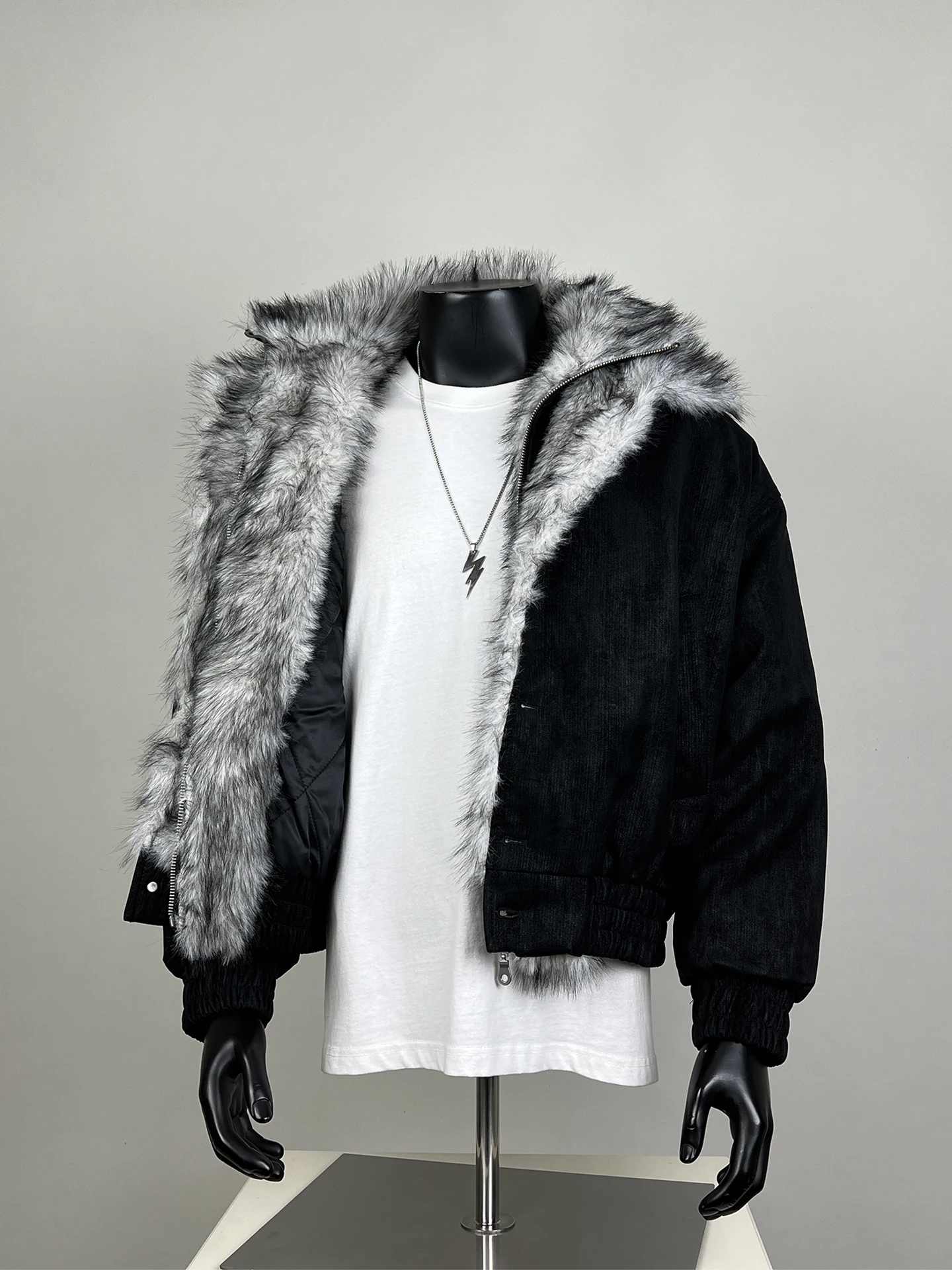 2025 Winter New Parkas Men Women Faux Two-Piece Trendy Solid Color Long Sleeve Coats Masculinity Warm Loose Comfort Chic Parkas