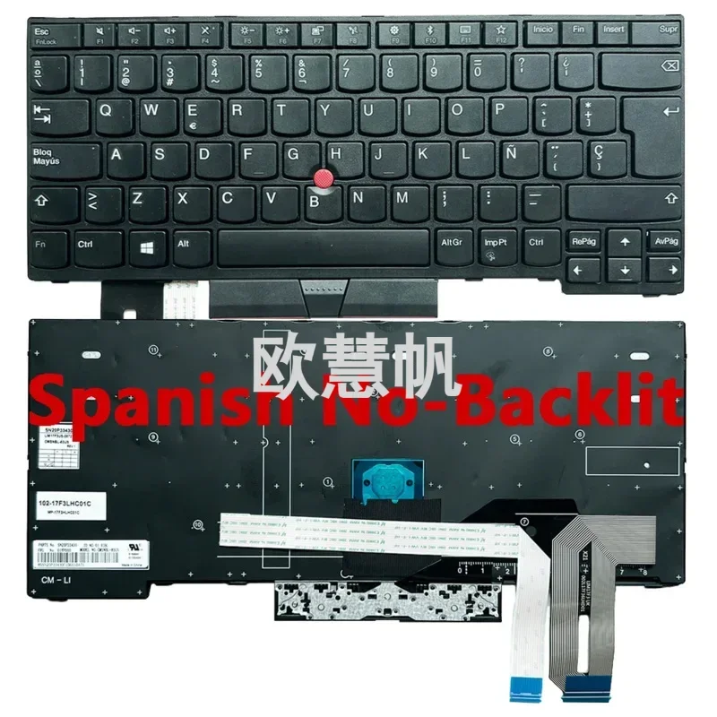 

^E480 Spanish Keyboard For Lenovo Thinkpad T480S L480 T490 T495 E490 L380 L390 Yoga L490 E485 E495 Laptop