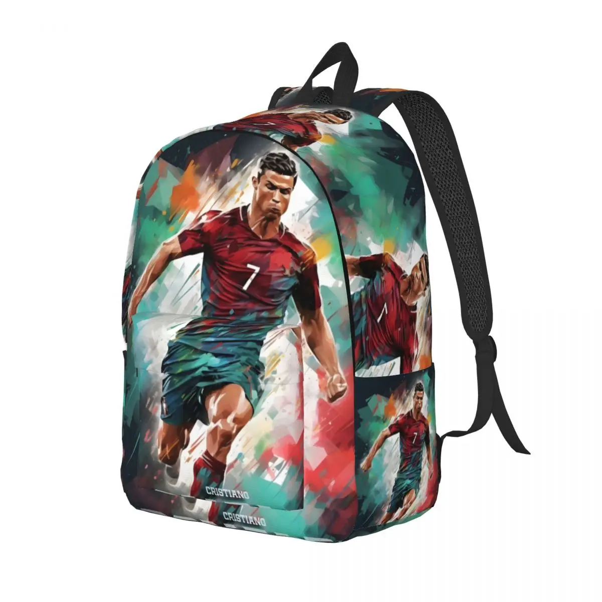 Cr7 Cristiano Ronaldo Bags Printed Lightweight Casual Schoolbag For School, Outdoor, Shopping, Office 15.7in 17.7in