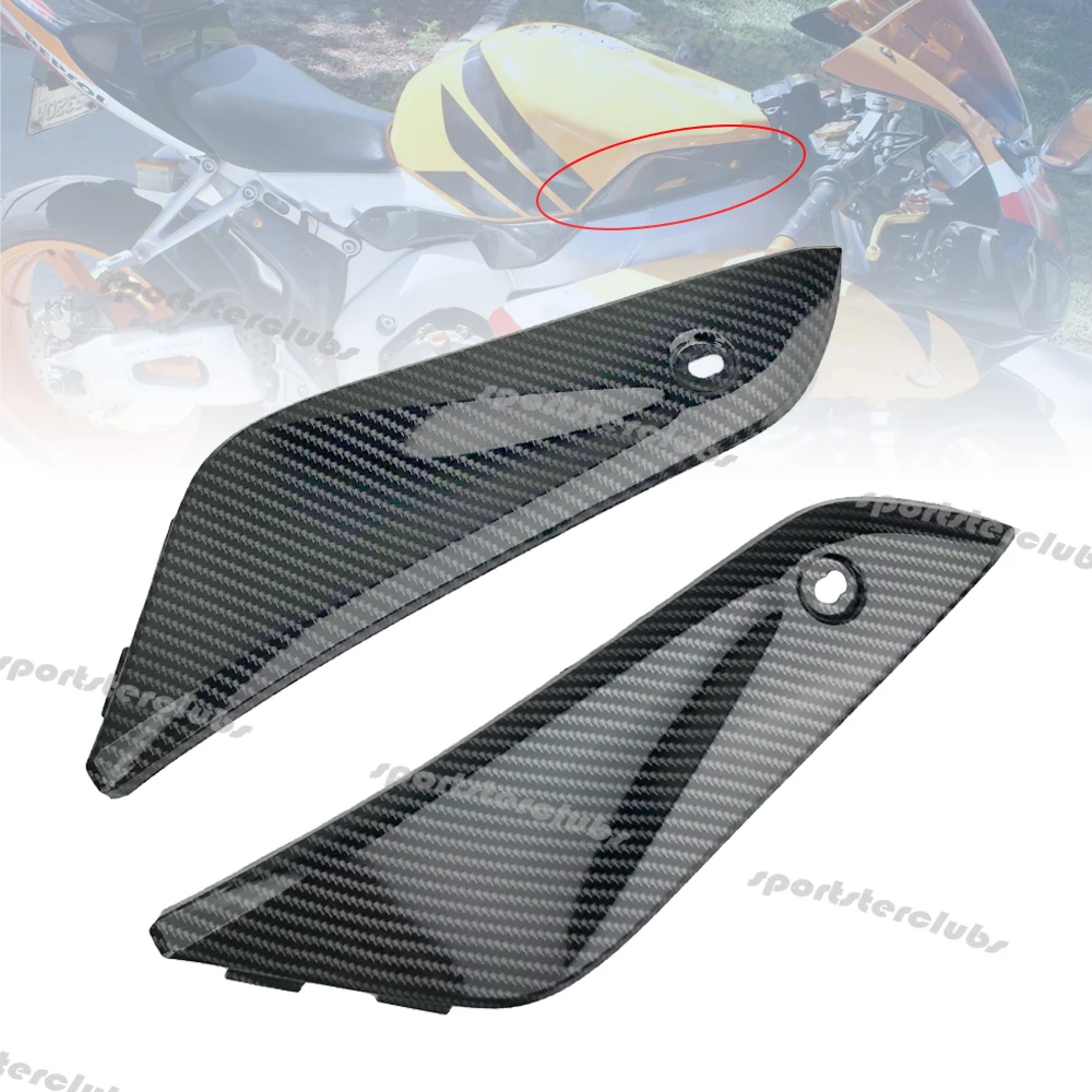 Carbon Fiber Look Gas Tank Front Side Cover Trim Panel Fairing For Honda CBR1000RR Fireblade CBR 1000 RR 2004-2007 2005 2006 04