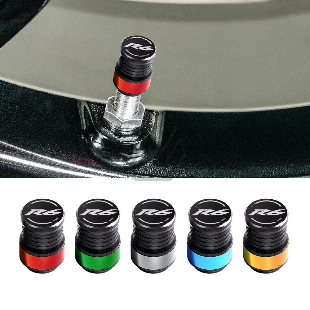 

Motorcycle Accessories Valve Stem Cap Set Case for Yamaha R6 YZF-R6 Rim