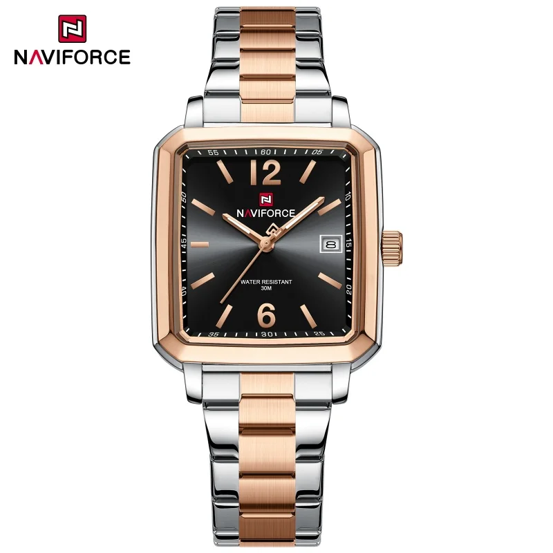 NAVIFORCE 9252 Classic Fashion Couple Quartz Watch Calendar Night Light Waterproof Luxury Men and Women Elegant Date Watch Gifts