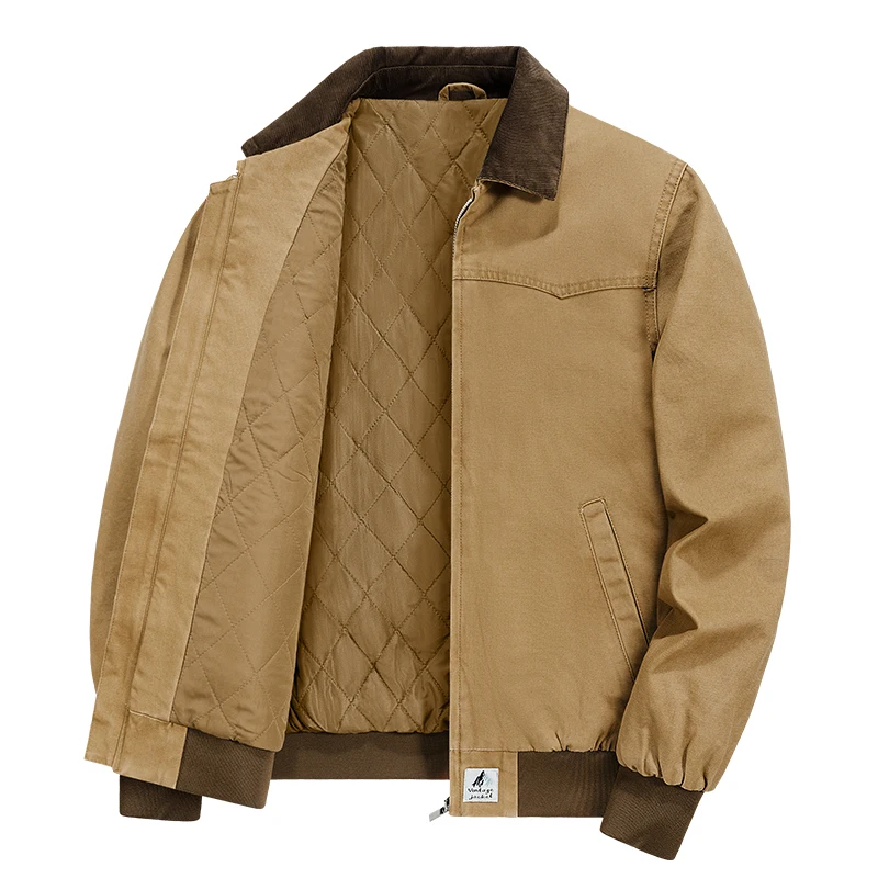 سترة سروال قصير أمريكي عتيق للرجال، قميص قماشي بياقة واسعة، فضفاض صلب مناسب للنمط القديم #2